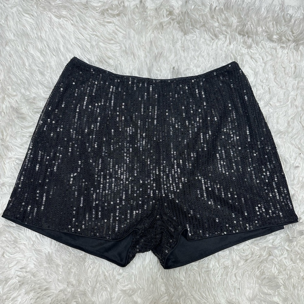Black Sequin Shorts